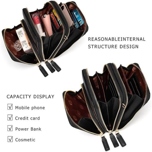 Small Crossbody Cell Phone Purse Women Mini Messenger Shoulder Handbag Wallet - Picture 4 of 6